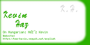 kevin haz business card